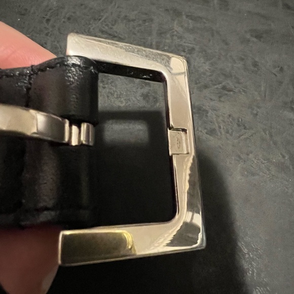 Authentic Saint Laurent YSL Monogram Cassandre Leather Belt 85 - Picture 9 of 14